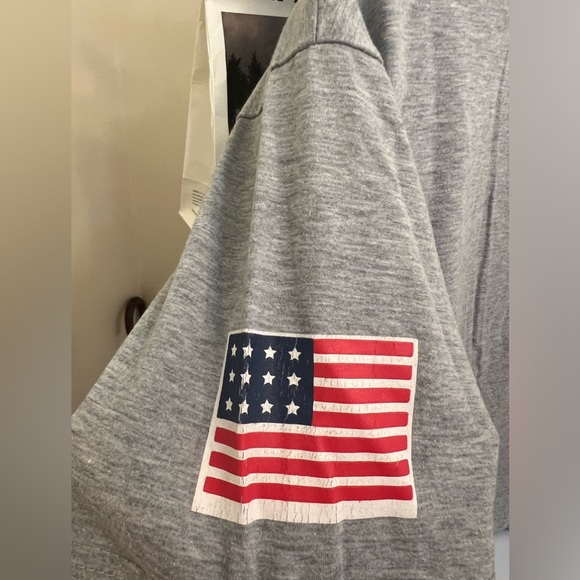 Shein gray USA cropped tee (size SMALL) - Picture 2 of 3